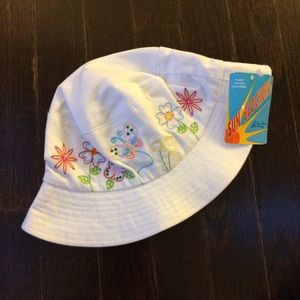 Girl’s Embroidered Floral Butterfly Hat